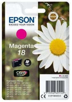 Epson Nr. 18/c13t18034012, Blækpatron, Rød, 180s