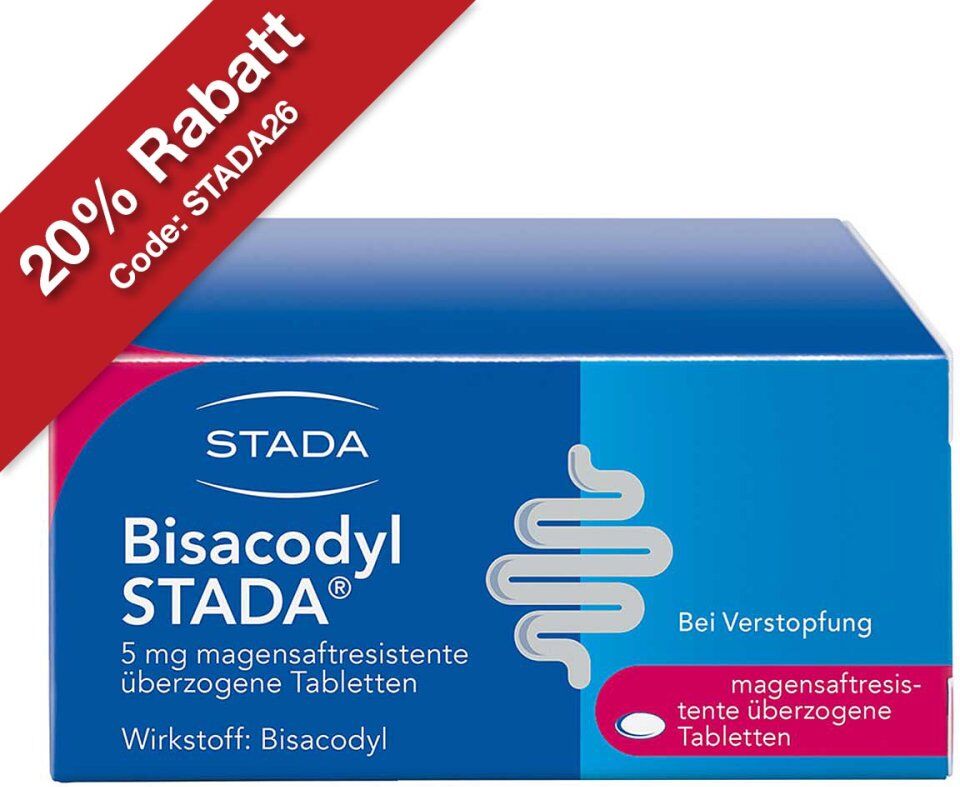 Bisacodyl STADA 5 mg Abführmittel zur Hilfe bei Verstopfung 100stk
