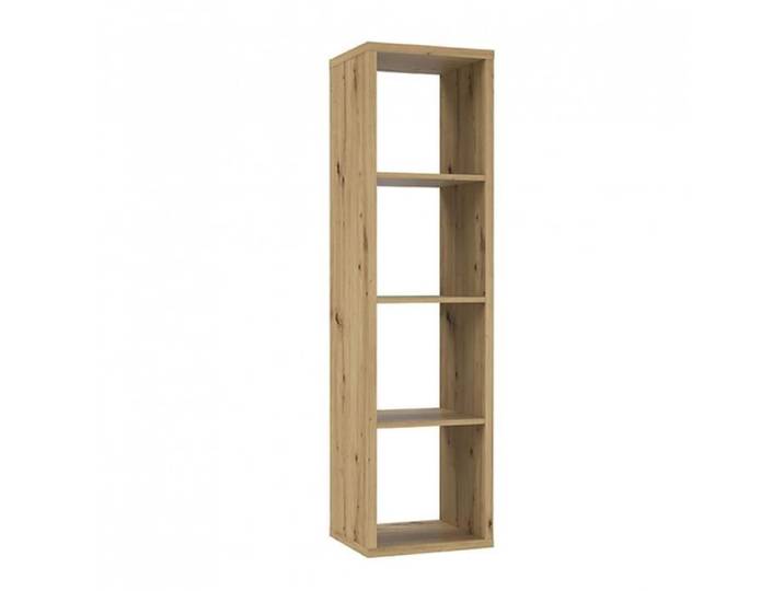 Etagère colonne 4 casiers décor bois rustique texturé - CLASSICO Meubletmoi