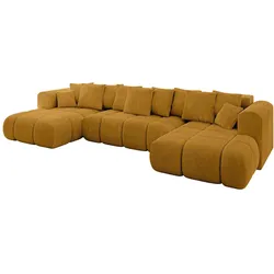 WOHNLANDSCHAFT CLOUD-U-v1 405x185x90 Senfgelb Cord