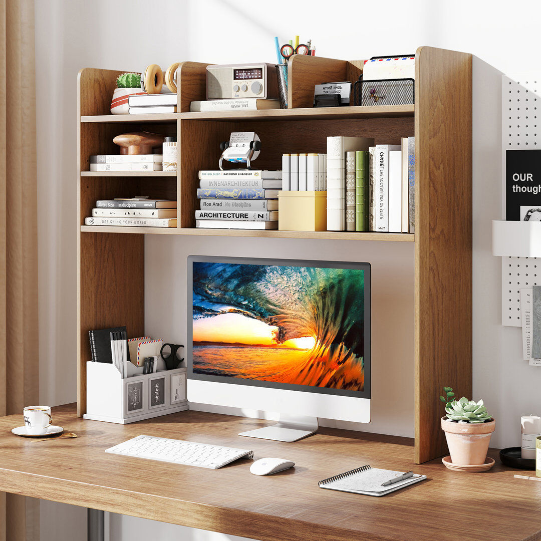 Brayden Studio 85cm H x 94cm W Particle Board Bookcase 85cm H X 94cm W X 24cm D