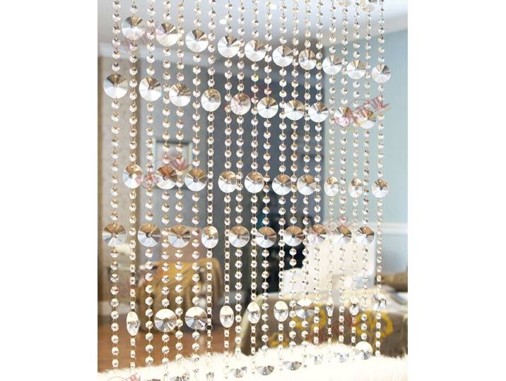 Brins de perles de verre cristal pour porte et fenêtre, rideau de séparation décoratif, rideau de porche fini, 20 mètres/lot