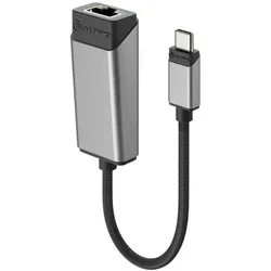 Alogic Ulcge-Sgr (USB-C, RJ45 (1x)), Netzwerk Adapter, Grau, Silber