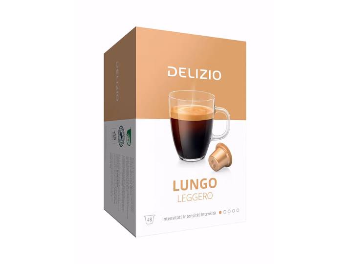 DELIZIO Lungo Leggero 48 Stück Kaffeeportionen – Delizio Kapseln