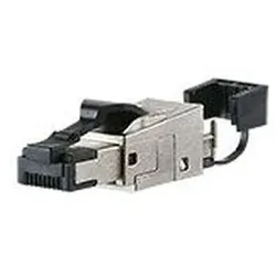 METZ RJ45-Stecker feldkonfektionierbar CAT6A-ISO IP20 Kabelzuführung gerade