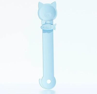 Uplift Essentials Ergonomic Squeeze & Lick Cat Strip Feeder Spoon blue