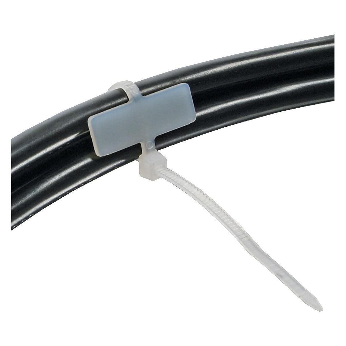 InLine Kabelbinder mit Beschriftungsfläche (Klettkabelbinder, 100 mm, 100 Stk.) (59967A)