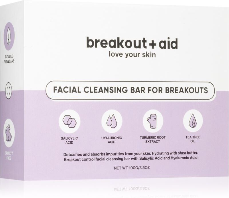 breakout + aid Facial Cleansing Bar soap for problem skin with salicylic acid