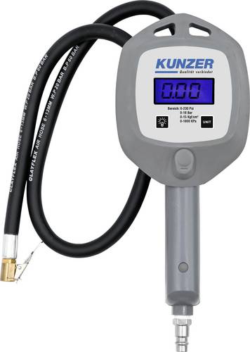 Kunzer 7HRD01 Reifendruckprüfer digital Messbereich Luftdruck 18 bar (max.)