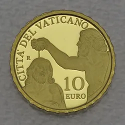 Goldmünze "10 Euro - 2024" Die Taufe (Vatikanstadt)