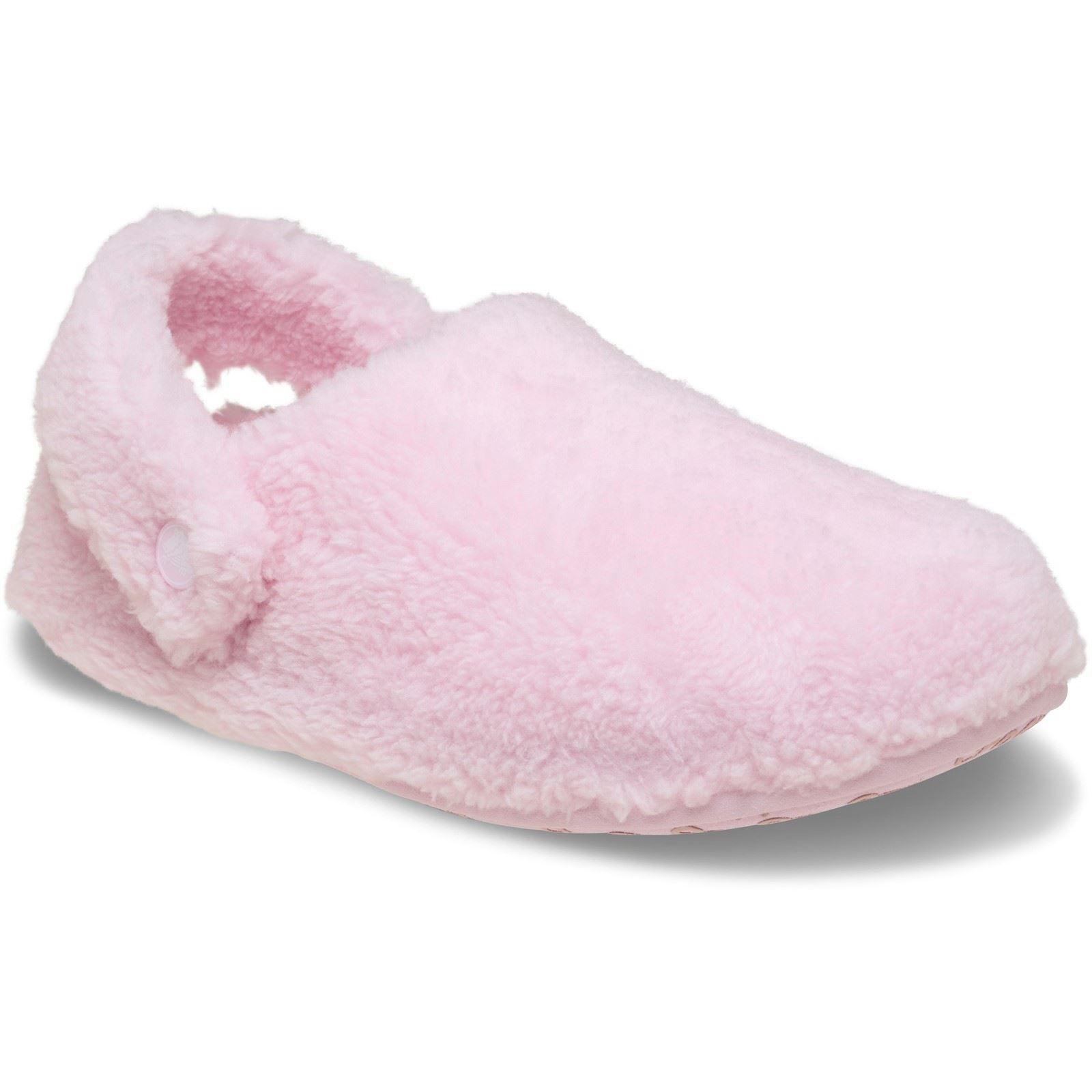 Crocs Classic Cozzzy Polyester Damen Pink Milch Hausschuhe
