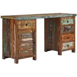 vidaXL Schreibtisch Altholz Massiv 140x50x77 cm