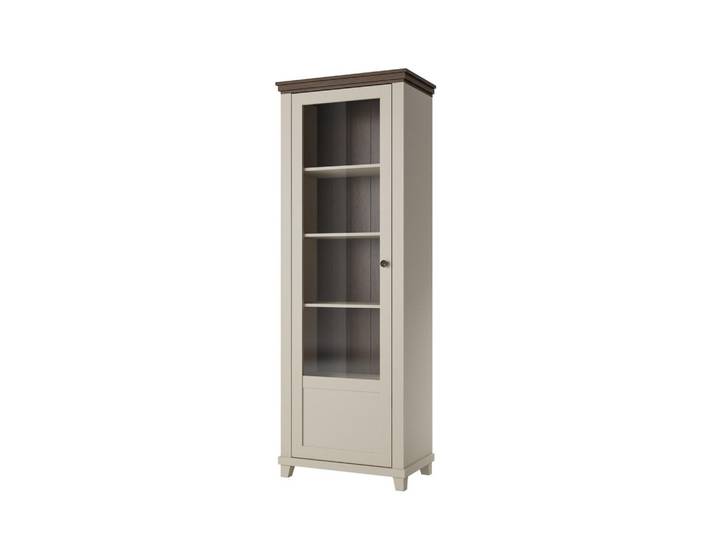 Masseno Vitrine Evandro 200 / 71 cm in Beige, 71x200x42 cm, Esszimmer, Vitrinen, Vitrinenschränke