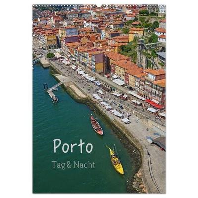 Porto Tag und Nacht (Wandkalender 2027 DIN A2 hoch), CALVENDO Monatskalender