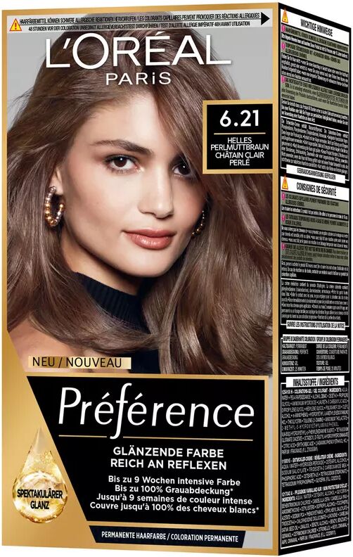 L'Oréal Paris - Permanent Coloration, 1 Stück, . Helles Perlmuttbraun/Châtain clair perlé