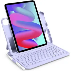 Inateck Keyboard iPad 2007 purple (BK2007 purple) (DE, Apple iPad Air 2020, Apple iPad Air 2022), Tablet Tastatur, Violett