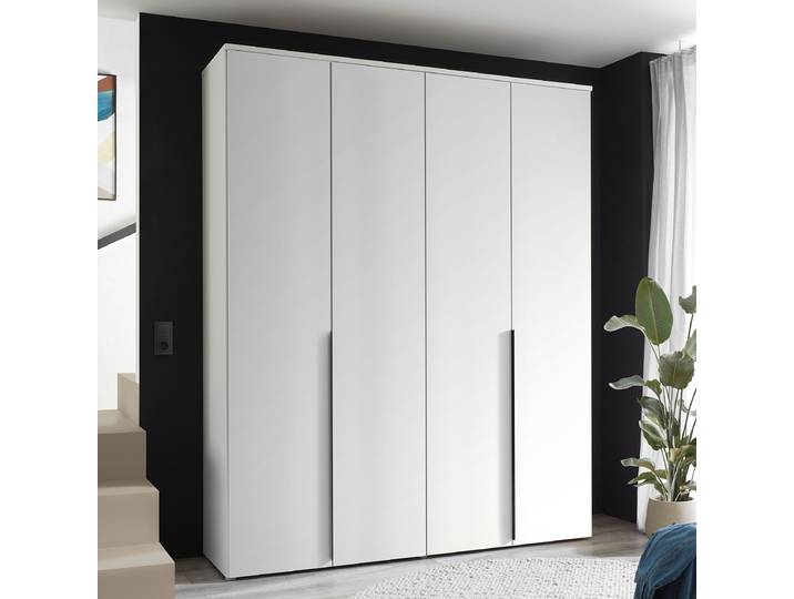 Armoire Espinares 180cm Blanc/Blanc Sans portes miroir