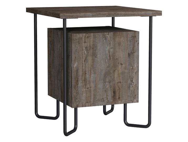 Livetastic Nachttisch, Dunkelbraun, Kufe, rund, 40x45x40 cm, Schlafzimmer, Nachttische