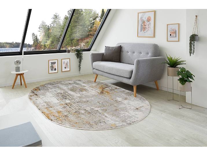 Tapis Molinos ovale Beige/Beige/Jaune 160 x 1 x 230cm Polypropylène