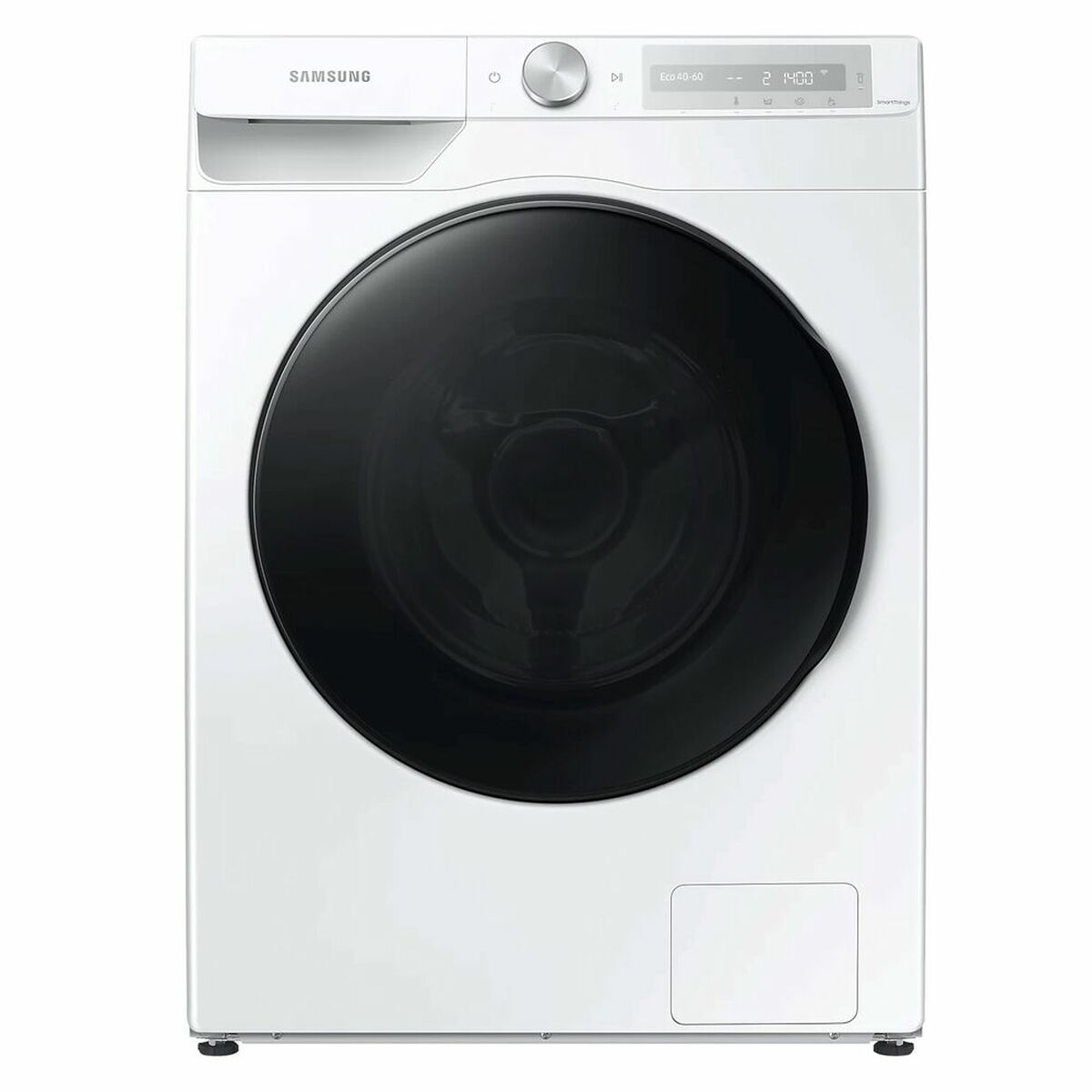 Samsung WD80T634DBH, Frontlader, Freistehend, Weiß, Links, Drehregler, Diamond drum