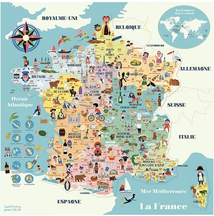 Carte de France magnétique Ingela P.Arrhenius - Vilac