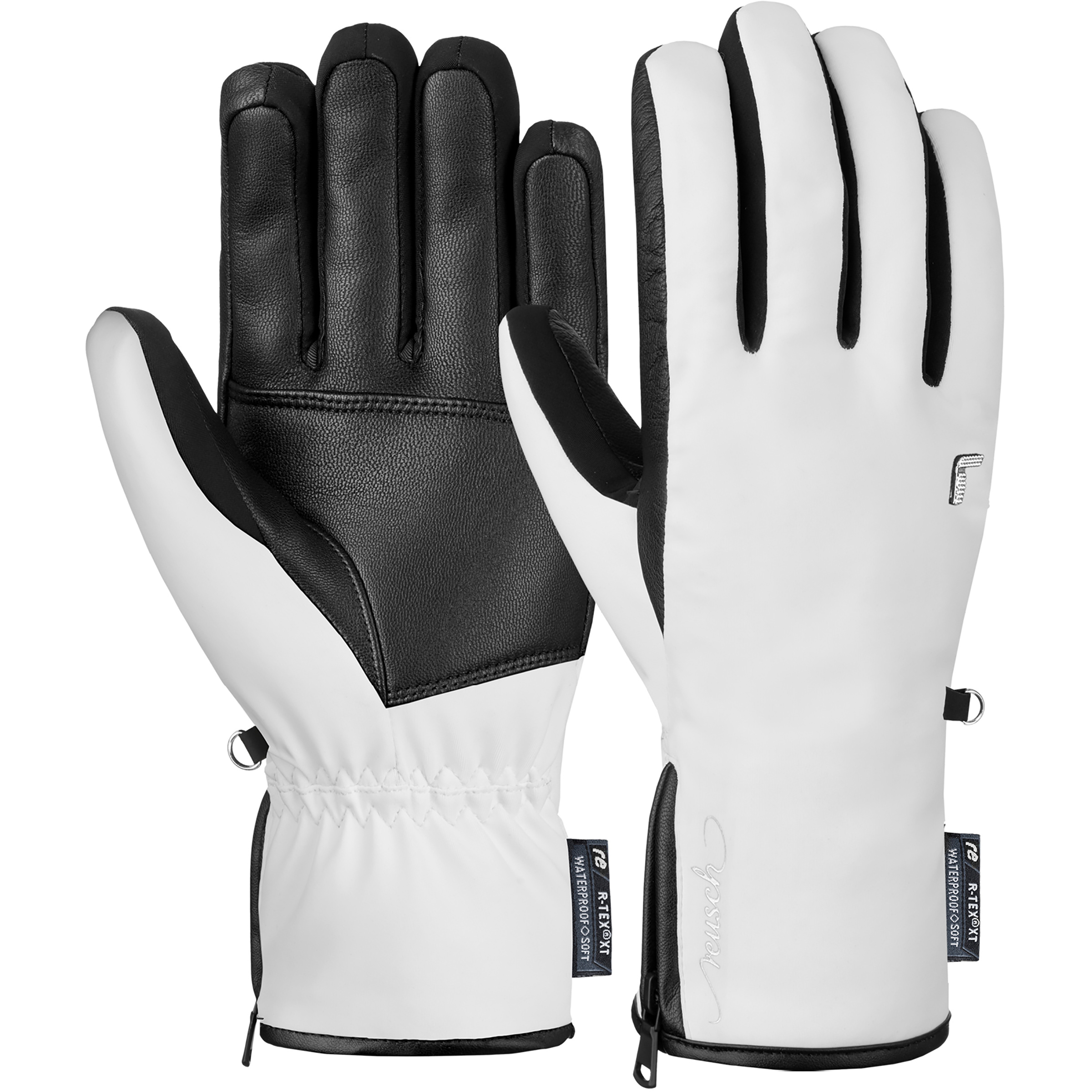 Reusch Tiffany R-Tex XT Damen Skihandschuhe weiss Größe 7.5 Skifahren Elastisch Wasserabweisend