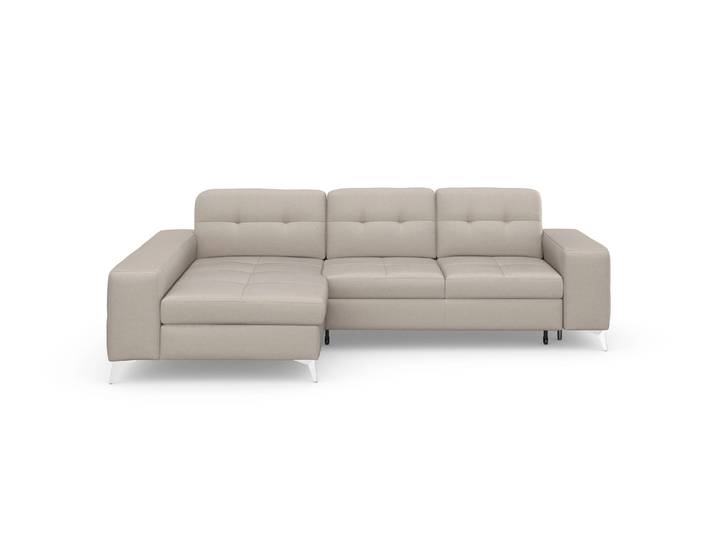 Ecksofa, Luxus-Microfaser Euphoria, Grau, 286×176 cm, Sitztiefenverstellung, Recamiere Links, SIT & MORE
