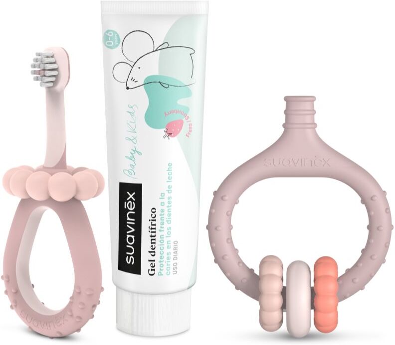 Suavinex Baby & Kids My First Dental Care Set coffret cadeau pour les bébés et les enfants Pink