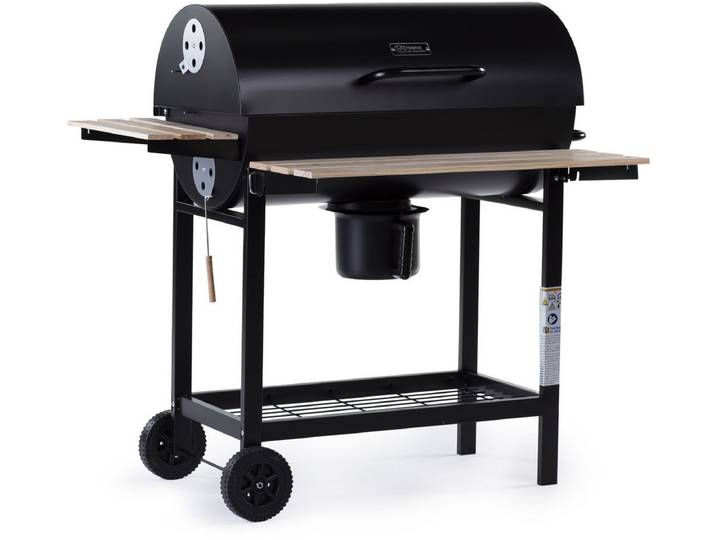 Barbecue XXL charbon de bois King - 95 x 63 x 105 cm - Noir