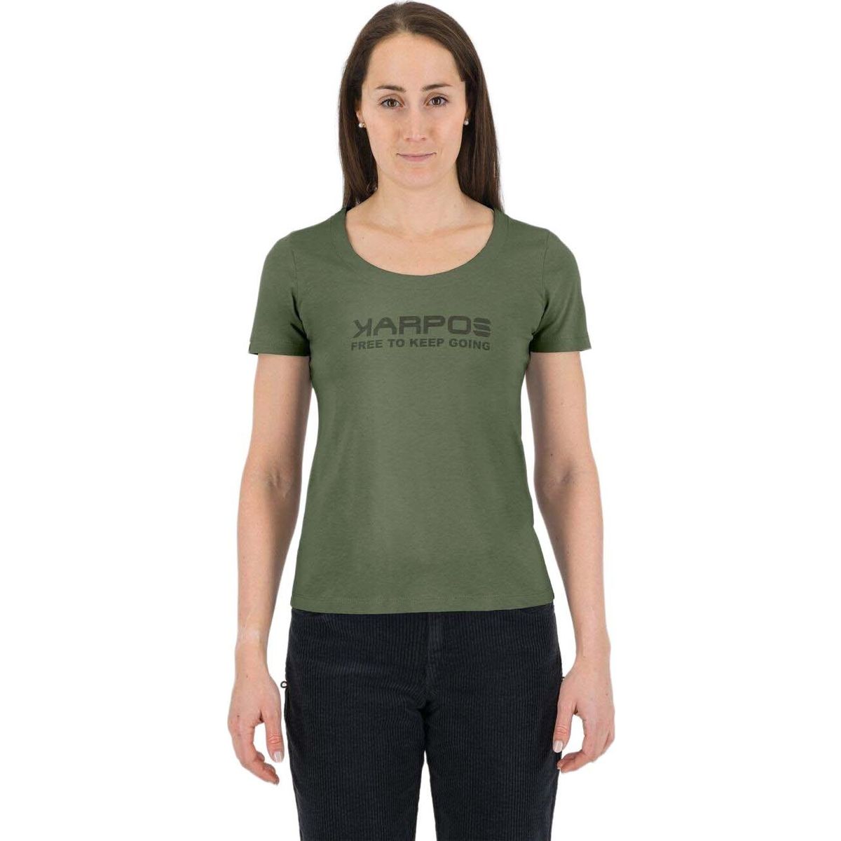 Karpos Loma Cotton W T-shirt four leaf/ writing print (3016) M 2532092-3016-M