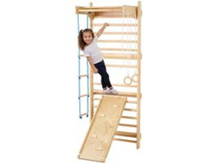 VEVOR Schwedische Leiterwand 15-stufiges Kletterspielzeug aus Holz für Indoor-Spielplätze, 100 kg Tragkraft, Schwedische Wandleiter für Kinder & Erwachsene, Sprossenwand Turnwand aus Kiefernholz