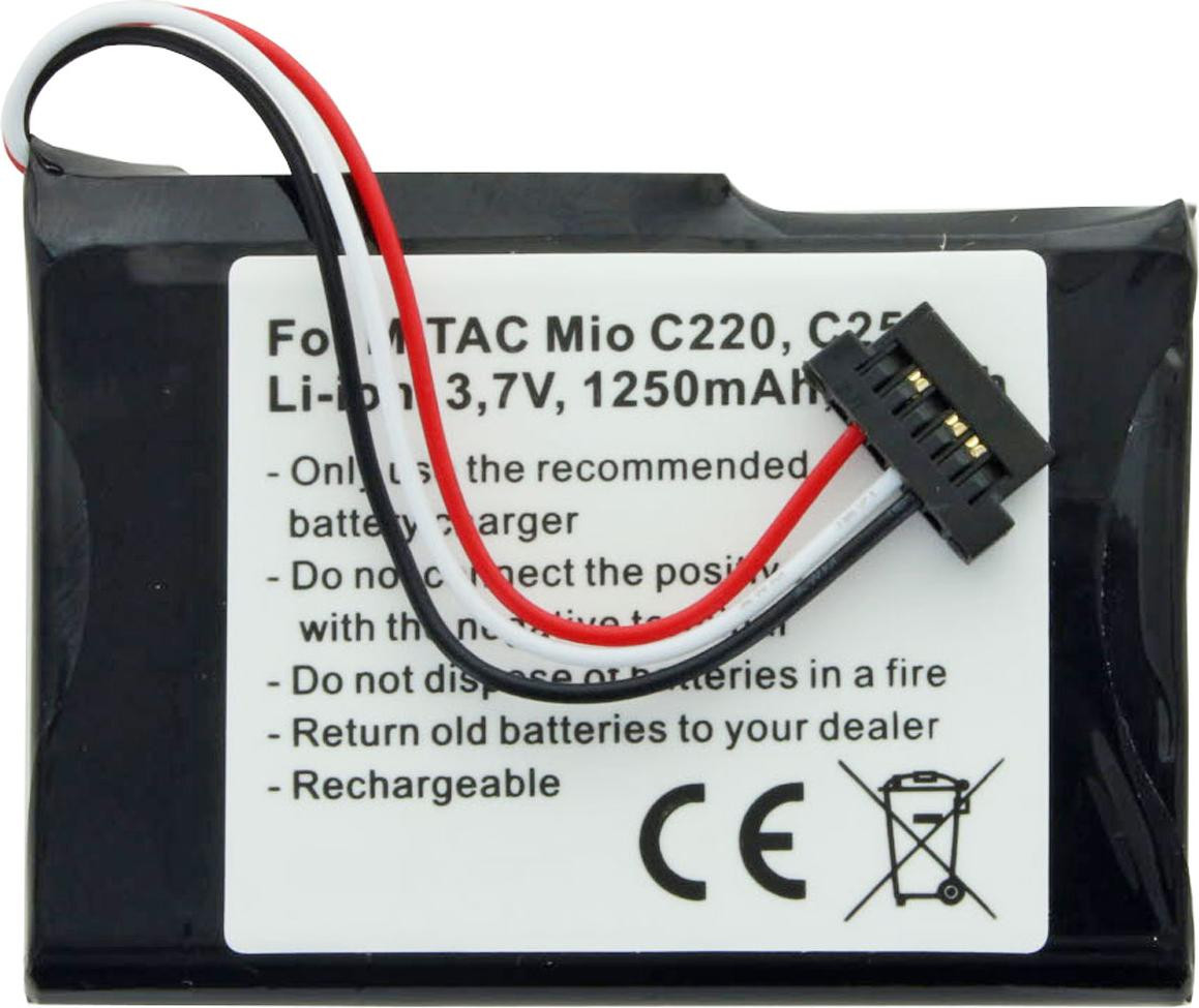 AccuCell batterij compatibel met de Mio C250, 1500mAh