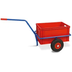 BRB Handwagen mit Kunststoffkasten, H 320 mm, rot, LxBxH 1250x640x660 mm, Tragkraft 200 kg