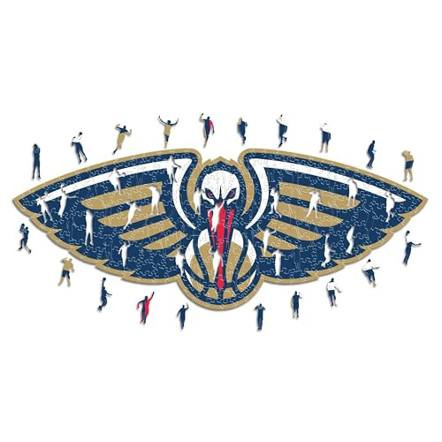 Iconic Puzzles NBA New Orleans Pelicans Houten Puzzel, 500 stuks, Meerkleurig