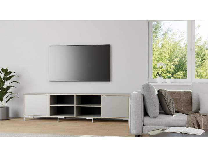 Sideboard in Multiplex-Optik Premium Dekore Grau Multiplex Kante
