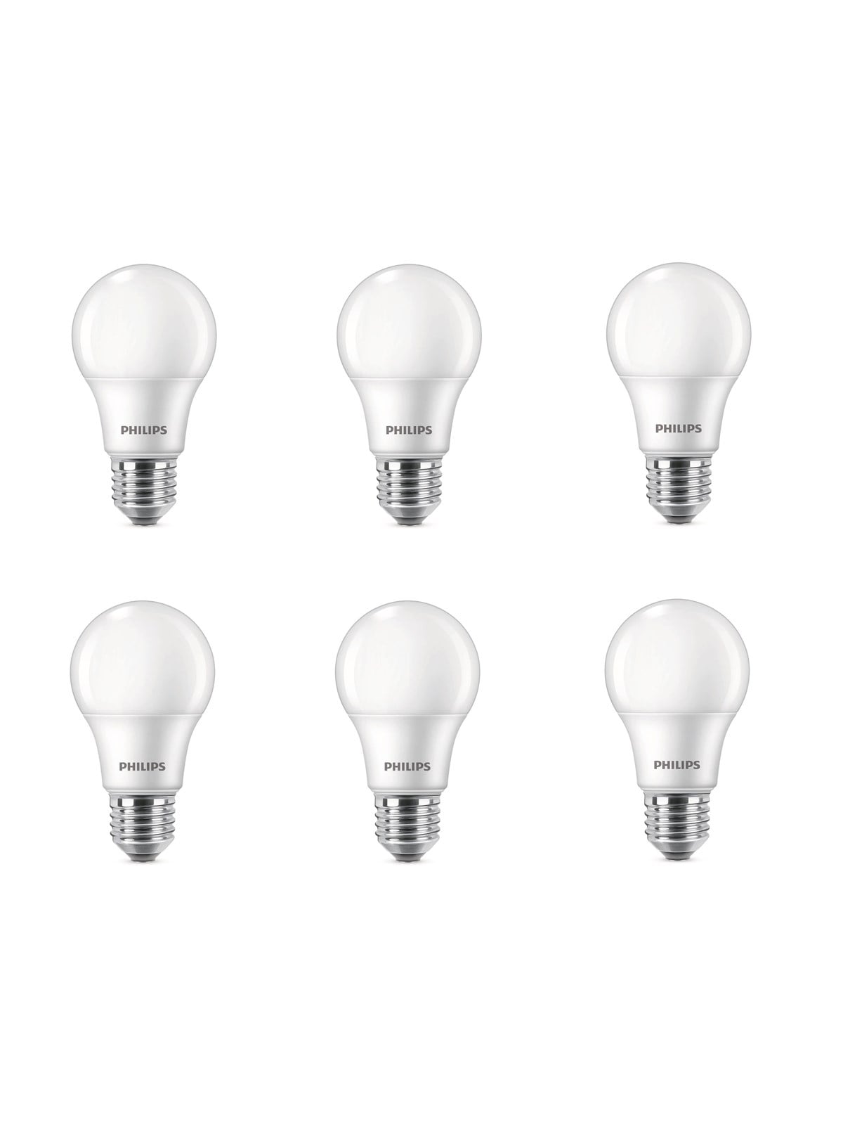 Philips LED-Lampe Standard 4.9W/827 (40W) Frosted 6-pack E27