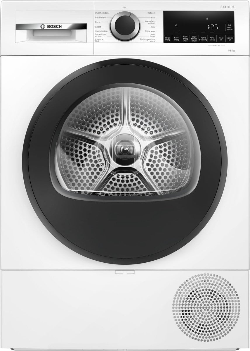 Bosch WQG133DANL 6 serie Warmtepompdroger - 8 kg - Stil