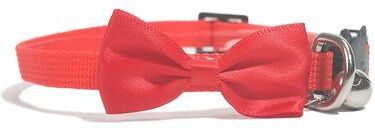 Inspired Living Elegant Bow Bell Adjustable Cat Collar Cute Cat Collar With Bell For Stylish Pets red