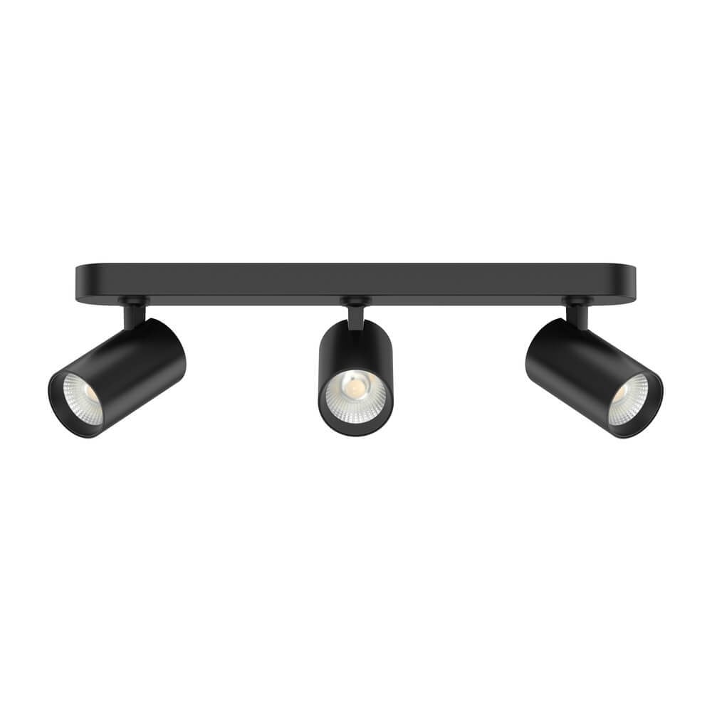 Lyora Led opbouwspot Tevo trio - Zwart - Warm wit 2700K