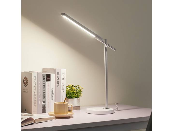 Valtorin LED Tischleuchte White - Lindby - Arbeitszimmer / Büro - Modern - Kunststoff - Einflammig