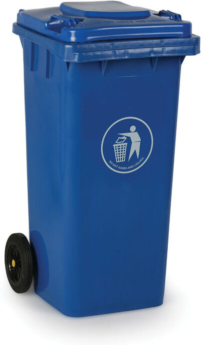 B2B Partner Plastik Mülltonne für mülltrennung, 120 l, blau