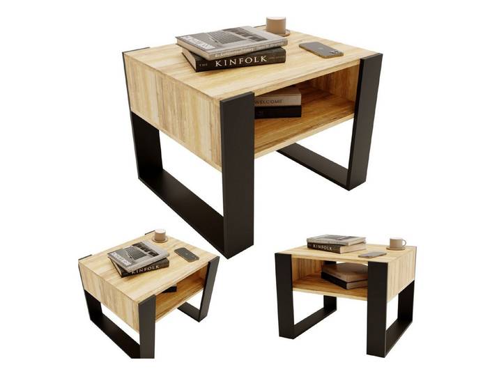 Raumhirsch Furniture Couchtisch Karo65 modern & stabil fürs Wohnzimmer aus Holzwerkstoff