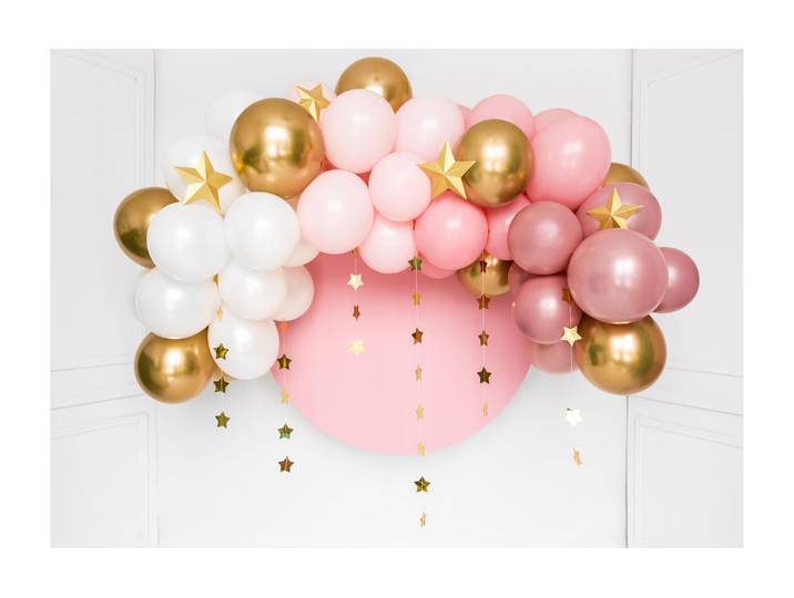 Girlande PARTYDECO Luftballon Girlande Pink , gold, Papierdekoration, Girlande