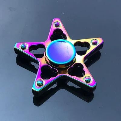 Inspired Living Rainbow Metal Fidget Spinner For Stress Relief, High Speed Finger Spinner 43