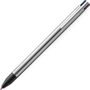Lamy Kugelschreiber logo 3-colours, 405, Stahl, mit 3 Farbminen, schwarz / blau / rot