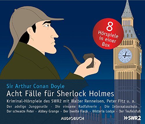 Doyle, Sir Arthur Conan - Acht Fälle für Sherlock Holmes - Kriminalhörspiele auf 8 CDs mit 432 Minuten - Preis vom 13.10.2026 11:25:28 h