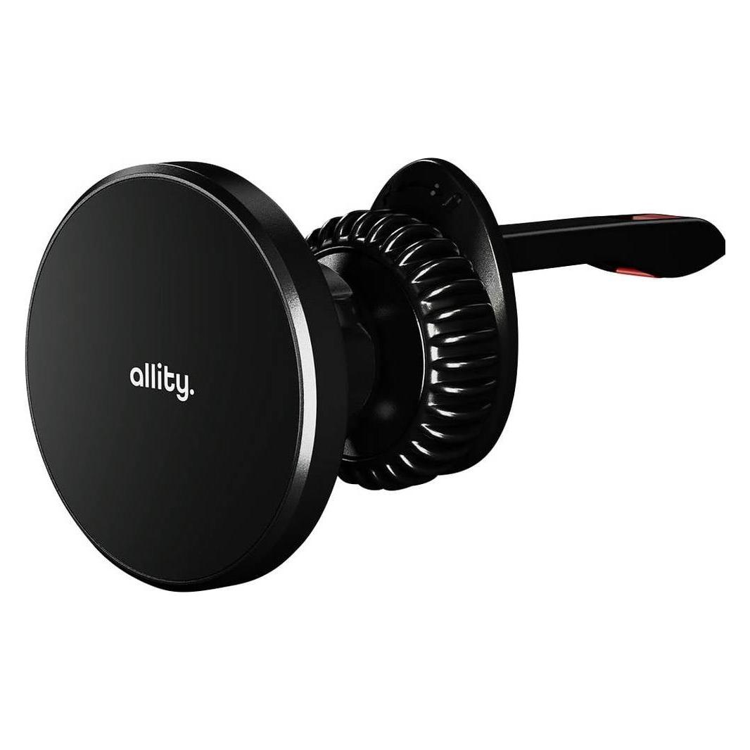 Allity car holder for air vent ACH-300 magnetic with wireless charging black 15W (HOLUNIVARACH300BK)