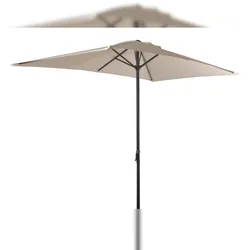 DELUKE Sonnenschirm LOTA 250x145cm 6 Streben Anthrazit Polyester Gartenschirm Balkonschirm UV-Schutz
