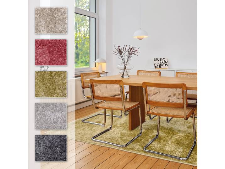Teppich ASTRA Stevie 250 , grün (salbeigrün), B:120cm H:9mm L:180cm, Polypropylen, Teppiche, Teppich, weicher Kurzflor, gewebt, Wohnzimmer, Schlafzimmer
