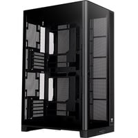 CAPO X Black, Big-Tower-Gehäuse schwarz, Dual System Case, Panoramaglas